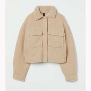 HM Faux Shearling Crop Jacket